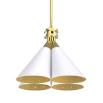 Madeleine Pendant - Gold / Matte White