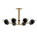 Neil Chandelier - Gold / Glossy Black