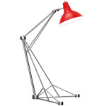 Diana XL Floor Lamp - Nickel Plated / Glossy Red