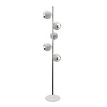 Scofield Floor Lamp - Nickel Plated / Matte White