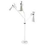 Simone Floor Lamp - Nickel Plated / Glossy White