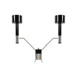 Ella Wall Light - Nickel Plated / Glossy Black