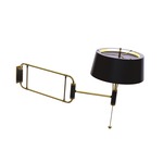 Miles Swing Arm Wall Light - Gold / Matte Black