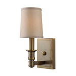 Baxter Wall Sconce - Brushed Antique Brass / Tan