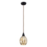 Danica 46007 Mini Pendant - Oiled Bronze / Mercury Glass