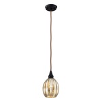 Danica 46007 Mini Pendant - Oiled Bronze / Mercury Glass