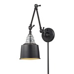 Insulator Plug-in Swing Arm Wall Sconce - Oiled Bronze