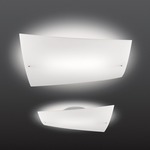 Folio Ceiling Flush Mount - Satin / White