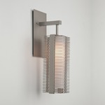 Downtown Mesh Hanging Wall Light - Metallic Beige Silver / Frosted