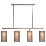 Uptown Mesh Linear Suspension - Metallic Beige Silver / Frosted