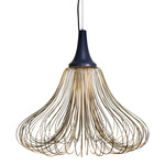 Whisk Large Pendant - Black / Brass