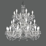 Drylight Outdoor Three Tier Chandelier - Methacrylate / Methacrylate
