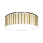 Galleria Ceiling Flush Mount Trim Cover - Polished Nickel / Natural Bamboo Pattern