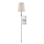 Monroe Wall Sconce - Polished Nickel / White