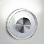 Dial LED Wall Sconce - Overstock - Satin Aluminum / Acrylic