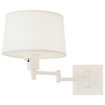 Real Simple Swing Arm Wall Sconce - White Mont Blanc/ Stardust White
