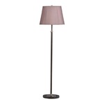 Bruno Adjustable Floor Lamp with Cone Shade - Lead Bronze / Grey
