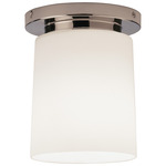 Nina Flush Mount - Polished Nickel / Frosted