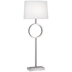 Logan Buffet Table Lamp - Ascot White / Polished Nickel