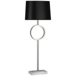 Logan Buffet Table Lamp - Black Parchment / Polished Nickel