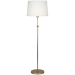 Koleman Floor Lamp - Aged Brass / Oyster Linen