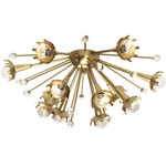 Sputnik Ceiling Light - Antique Brass / Crystal