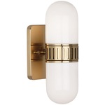 Rio Wall Light - Antique Brass / White