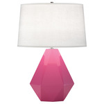 Delta Table Lamp - Schiaparelli Pink / Oyster Linen