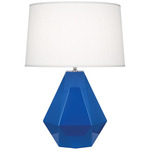 Delta Table Lamp - Marine Blue / Oyster Linen