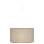Elena Pendant - White / Bone Dupioni