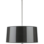 Penelope Pendant - Polished Nickel / Black Ceramik Parchment