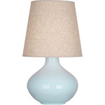 June Table Lamp - Baby Blue / Buff Linen