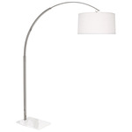 Archer Floor Lamp - Polished Nickel / White Brussels Linen