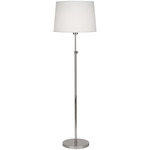 Koleman Floor Lamp - Polished Nickel / Oyster Linen