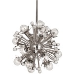 Sputnik Pendant - Polished Nickel / Crystal