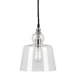 Albert Pendant - Polished Nickel / Clear