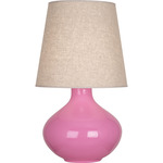 June Table Lamp - Schiaparelli Pink / Buff Linen