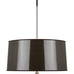 Penelope Pendant - Polished Nickel / Taupe Ceramik Parchment