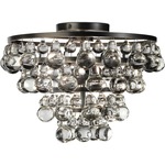 Bling Ceiling Light Fixture - Deep Patina Bronze / Crystal