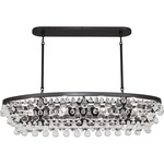 Bling Oval Chandelier - Deep Patina Bronze / Crystal