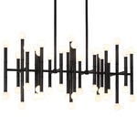 Meurice Rectangular Chandelier - Deep Patina Bronze