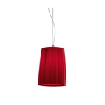 Florinda Pendant - Satin Nickel / Dark Red