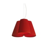 Florinda Chandelier - Flame Red Plisse