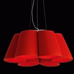 Florinda Chandelier - Flame Red Plisse