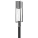 Shelter 120V Outdoor Pier / Post Mount - Hematite / Clear Seedy