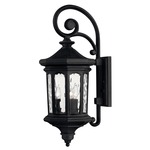 Raley Scroll Outdoor Wall Light - Museum Black