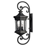 Raley Large Scale Scroll Outdoor Wall Light - Museum Black