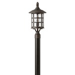 Freeport 120V Outdoor Pier / Post Mount - Oil Rubbed Bronze / Clear Seedy
