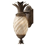 Pineapple 120V Outdoor Wall Sconce Amber Optic - Pearl Bronze / Etched Amber Optic