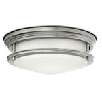 Hadley Ceiling Light Fixture - Antique Nickel / Etched Glass